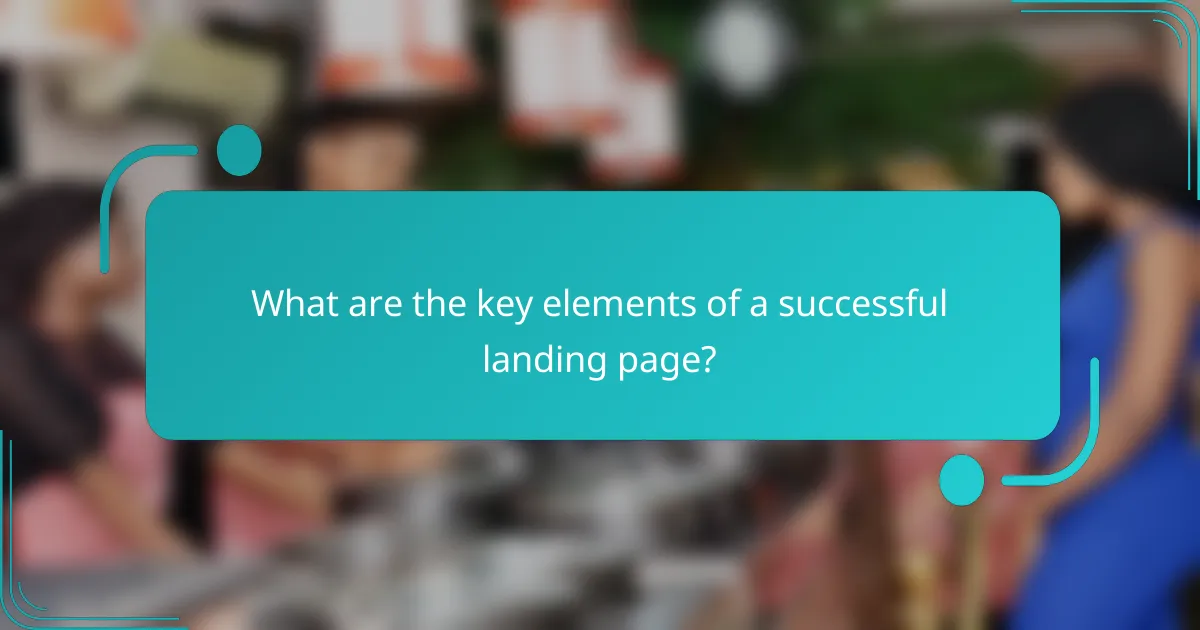 What are the key elements of a successful landing page?